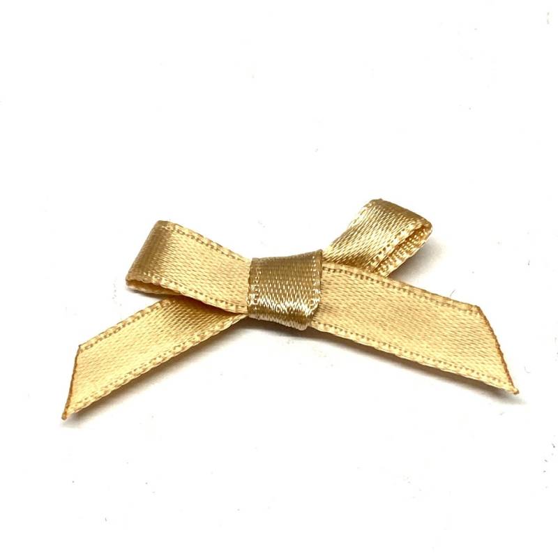 Hellbraune Satinbandbögen Vorgebundene Verzierungen | 20Er-Pack von Buttonsheduk