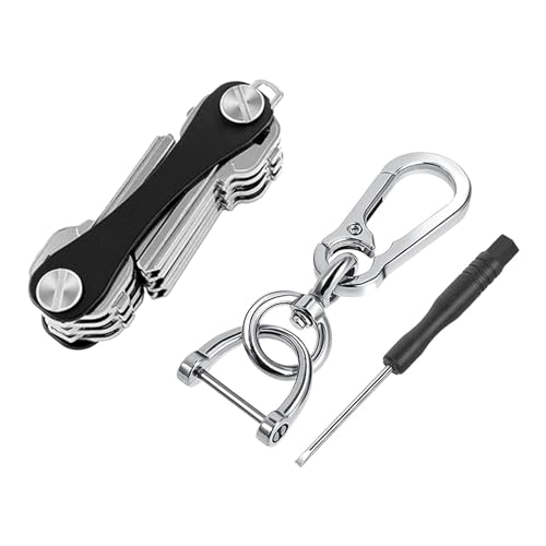 Butyeak Schlüsselbund Organizer, Compact Key Holder, Key-Organizer, Smart Key Holder, Keychain Organizer, Keyring Car, Key Chain Carabiner, Gift for Men Women, (Bis Zu 12 Schlüssel) von Butyeak