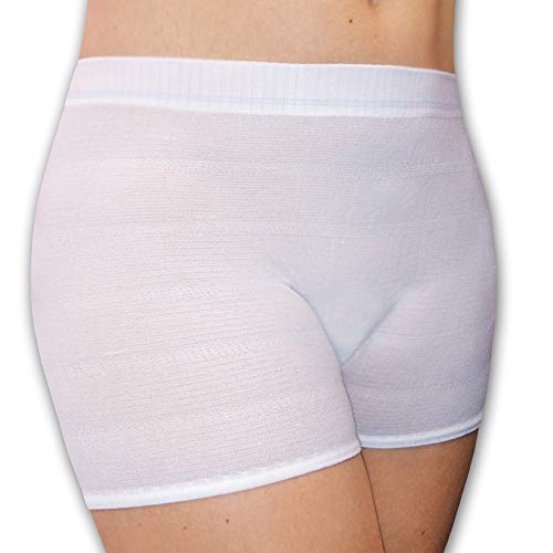 ButzeleService.de 4er Set Wochenbett Panties mit Bein-Ansatz, Seamless Damen Pagen Krankenhaus Slips für Einweg Wöchnerinnen Binden nach der Geburt, Unterwäsche Mehrpack (XL) von ButzeleService.de