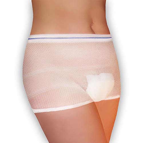 Wöchnerinnen Slips (5 Stk) Größe wählbar, waschbar Damen Wochenbett Panties Ideal für die Schwangerschaft, die Krankenhaus Tasche, nach der Geburt & Zuhause, Slip Vorteilspack, Weiss, Größe 2 von ButzeleService.de