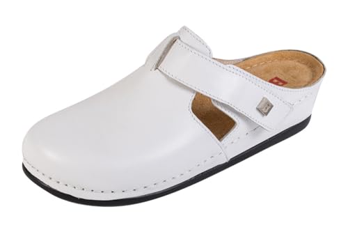 Buxa Anatomic 240, Damen Clogs Lederschuhe Pantolette Komfortschuhe Hausschuhe (Weiß, EU Schuhgrößensystem, Erwachsene, Damen, Numerisch, M, 37) von Buxa