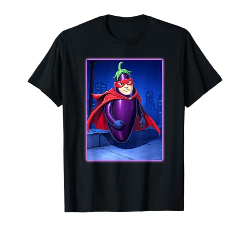 Aubergine Man Superhero Veggie T-Shirt von Buy Cool Shirts
