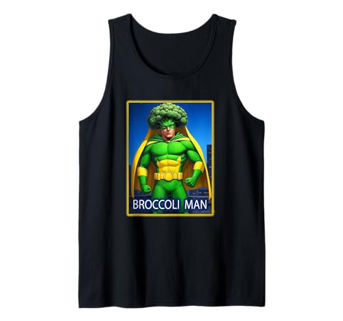 Brokkoli Man Veganer Superheld Tank Top von Buy Cool Shirts