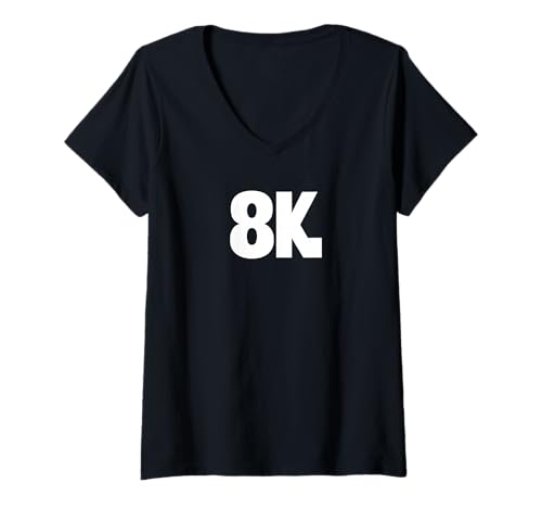Damen 8K hohe Auflösung T-Shirt mit V-Ausschnitt von Buy Cool Shirts