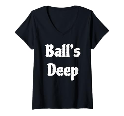 Damen Ball 's Deep T-Shirt mit V-Ausschnitt von Buy Cool Shirts