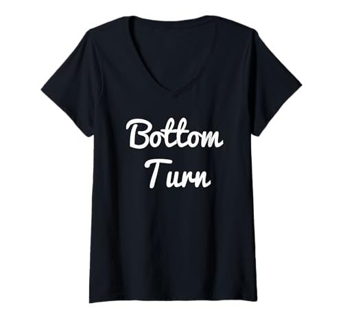 Damen Bottom Turn Surfer T-Shirt mit V-Ausschnitt von Buy Cool Shirts