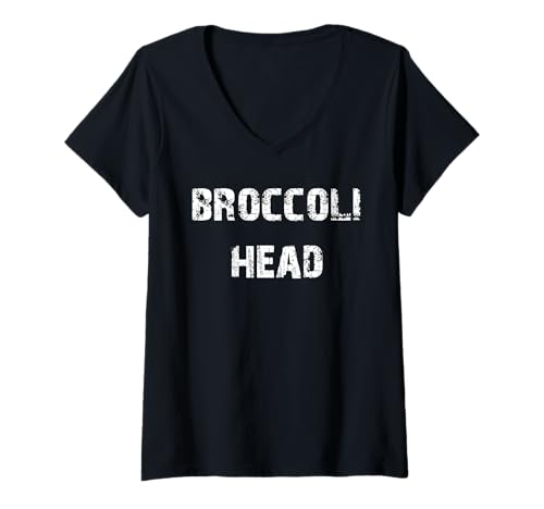 Damen Brokkoli-Kopf T-Shirt mit V-Ausschnitt von Buy Cool Shirts
