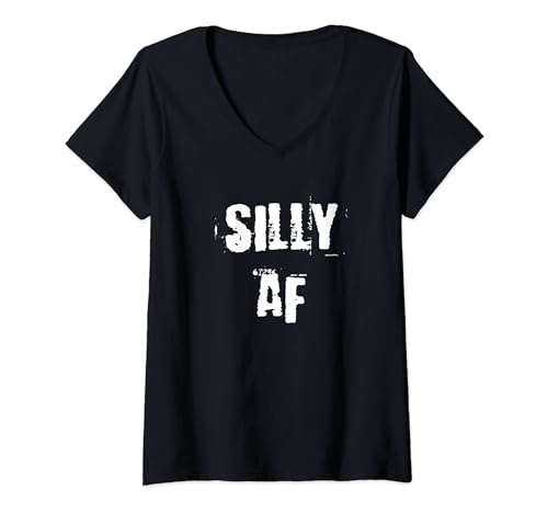 Damen Dummer AF T-Shirt mit V-Ausschnitt von Buy Cool Shirts