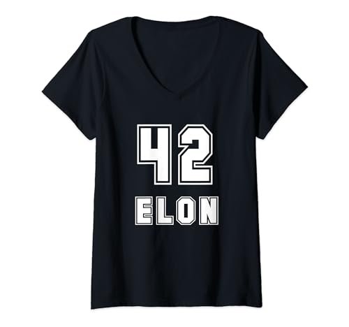 Damen Elon, 42 T-Shirt mit V-Ausschnitt von Buy Cool Shirts
