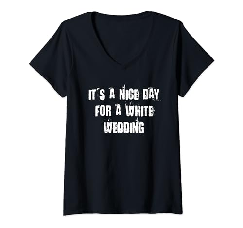 Damen Es ist ein schöner Hochzeitstag T-Shirt mit V-Ausschnitt von Buy Cool Shirts
