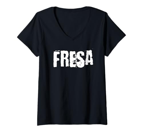 Damen Fresa mexikanisches Slangwort T-Shirt mit V-Ausschnitt von Buy Cool Shirts