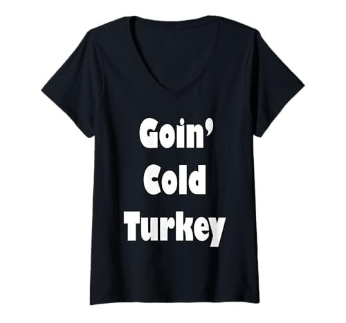 Damen Goin' Cold Turkey T-Shirt mit V-Ausschnitt von Buy Cool Shirts