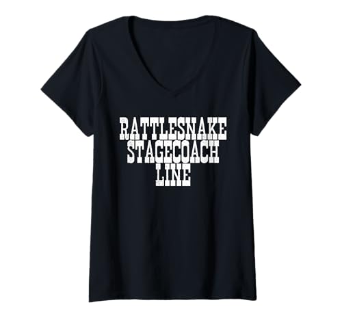 Damen Klapperschlange Stagecoach Line T-Shirt mit V-Ausschnitt von Buy Cool Shirts