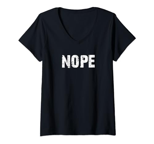 Damen Nein T-Shirt mit V-Ausschnitt von Buy Cool Shirts