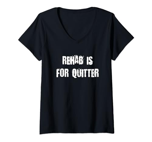 Damen Reha ist für Aussteiger T-Shirt mit V-Ausschnitt von Buy Cool Shirts