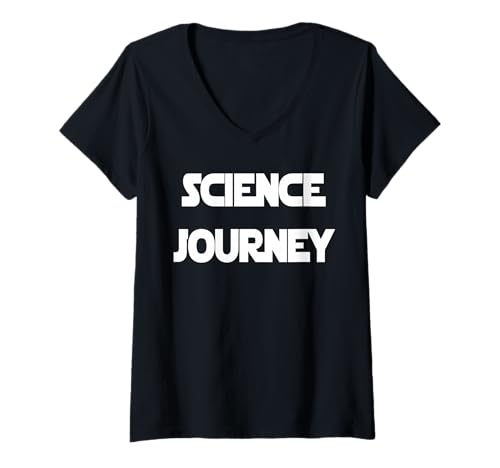 Damen Reise in die Wissenschaft T-Shirt mit V-Ausschnitt von Buy Cool Shirts
