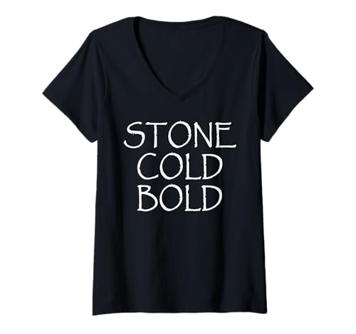 Damen Stone Cold Bold T-Shirt mit V-Ausschnitt von Buy Cool Shirts