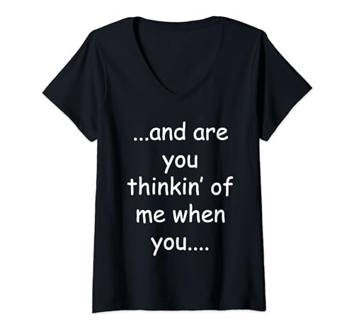 Damen Thinkin' of Me Popkultur der 90er T-Shirt mit V-Ausschnitt von Buy Cool Shirts