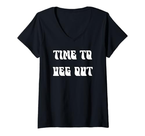 Damen Zeit zum Ausgehen T-Shirt mit V-Ausschnitt von Buy Cool Shirts