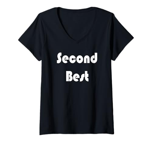 Damen Zweitbeste T-Shirt mit V-Ausschnitt von Buy Cool Shirts