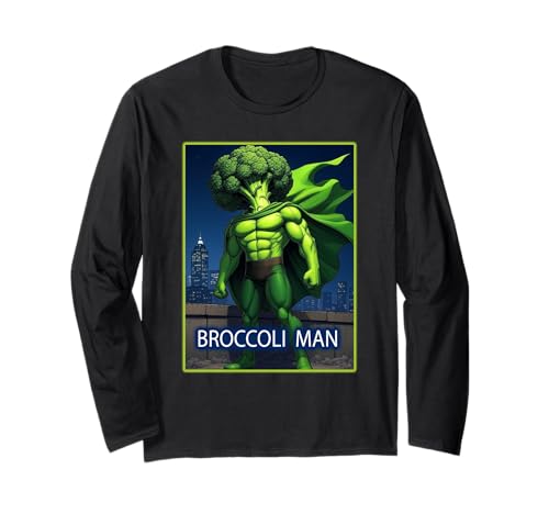 Die Rückkehr von Broccoli Man Superhero Langarmshirt von Buy Cool Shirts