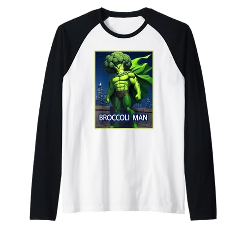 Die Rückkehr von Broccoli Man Superhero Raglan von Buy Cool Shirts
