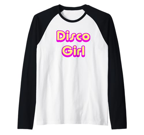 Disco Girl 70er Jahre Dance Craze Raglan von Buy Cool Shirts