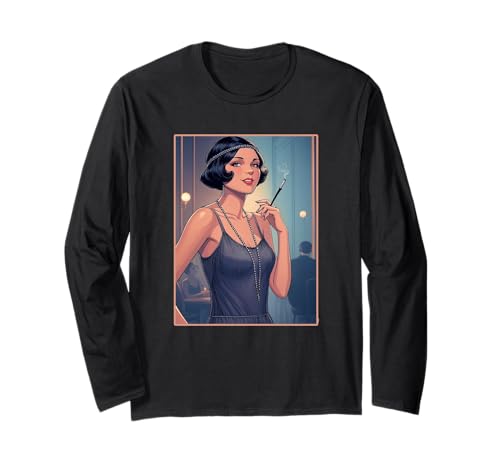 Flapper Woman 1920er Jahre Langarmshirt von Buy Cool Shirts
