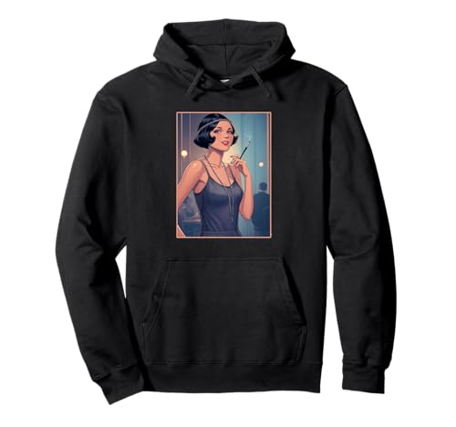 Flapper Woman 1920er Jahre Pullover Hoodie von Buy Cool Shirts