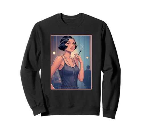 Flapper Woman 1920er Jahre Sweatshirt von Buy Cool Shirts