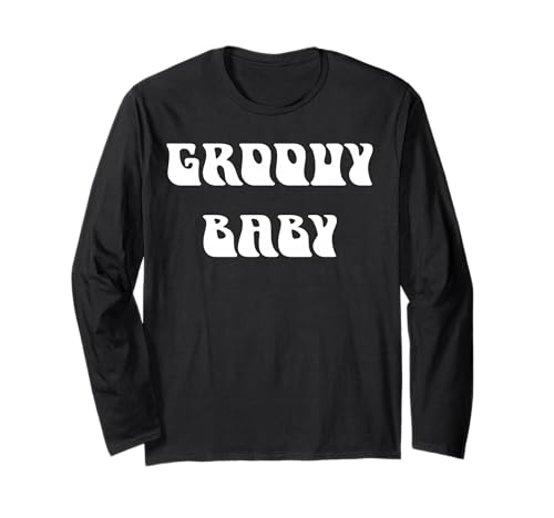 Groovy Baby 70er Jahre Slang Langarmshirt von Buy Cool Shirts