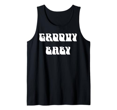 Groovy Baby 70er Jahre Slang Tank Top von Buy Cool Shirts