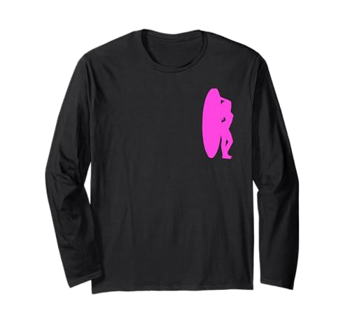 Heißes rosafarbenes Surfer-Mädchen Langarmshirt von Buy Cool Shirts