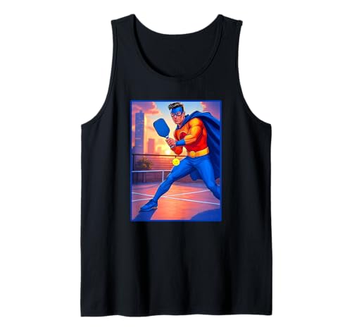 Pickleball Man Superheld Tank Top von Buy Cool Shirts