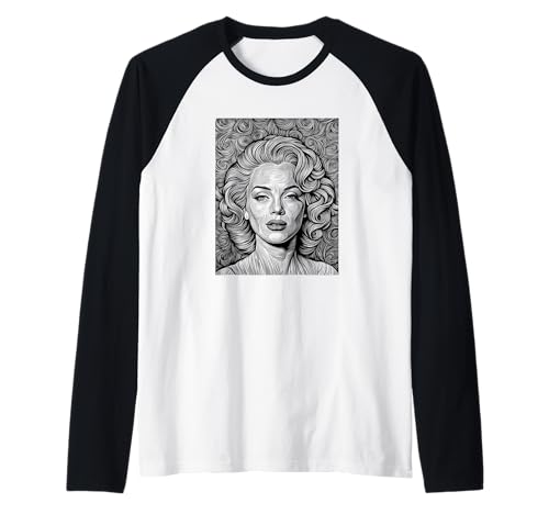 Retro 60er Jahre Glamour Girl Raglan von Buy Cool Shirts
