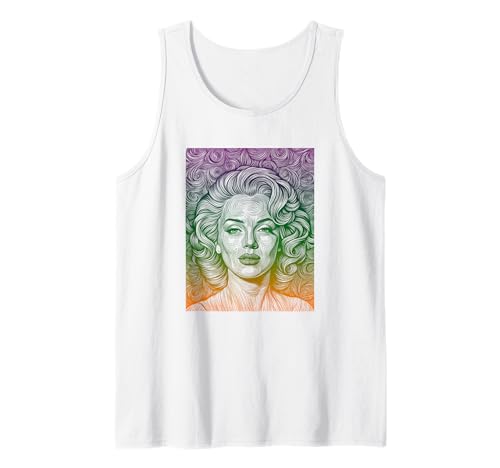 Retro-Glamour-Mädchen Tank Top von Buy Cool Shirts