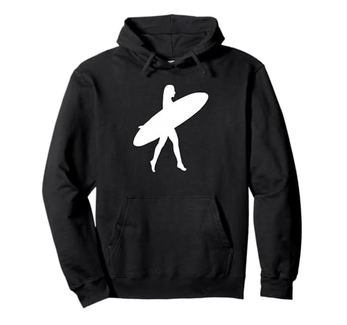 Surfer Girl Silouette Pullover Hoodie von Buy Cool Shirts