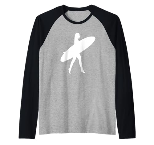 Surfer Girl Silouette Raglan von Buy Cool Shirts