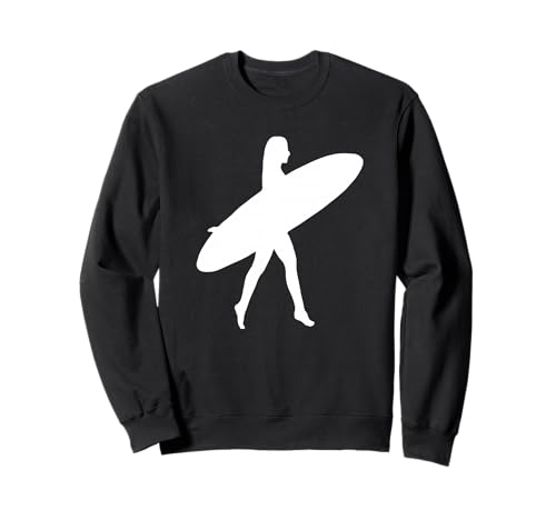 Surfer Girl Silouette Sweatshirt von Buy Cool Shirts