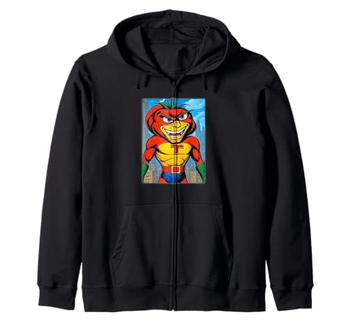 Tomato Man Veggie Superheld Kapuzenjacke von Buy Cool Shirts