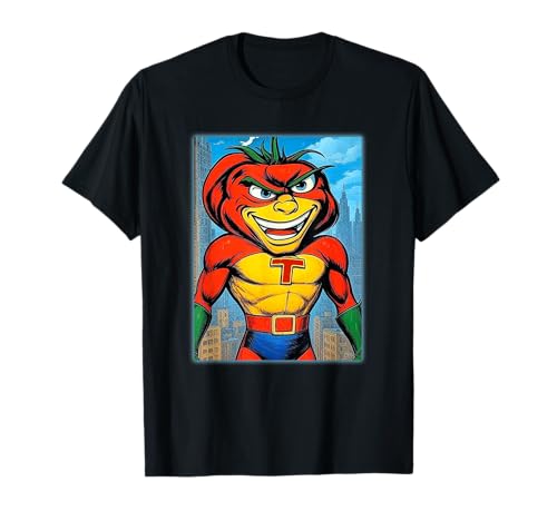 Tomato Man Veggie Superheld T-Shirt von Buy Cool Shirts