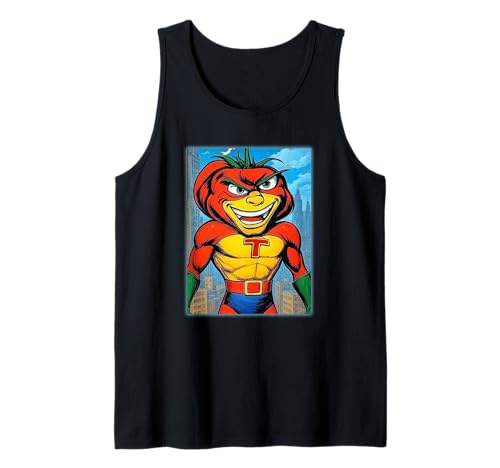 Tomato Man Veggie Superheld Tank Top von Buy Cool Shirts