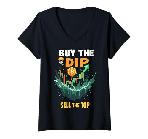 Damen Kaufen Sie The Dip besten Krypto-Bitcoins T-Shirt mit V-Ausschnitt Damen Kaufen Sie The Dip besten Krypto-Bitcoins T-Shirt mit V-Ausschnitt von Buy The Dip Sell The Top Crypto Bitcoin Tees