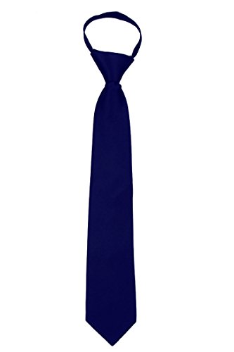 Buy Your Ties Herren Krawatte mit Reißverschluss, extra lang, Marineblau, Einheitsgröße von Buy Your Ties