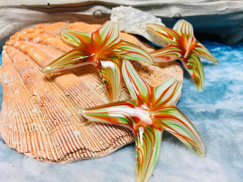 1 Stück Lampe Arbeit Glas Stern Fisch Anhänger/Handmade Seestern. {B9-75#00542} von BuyAFairytale