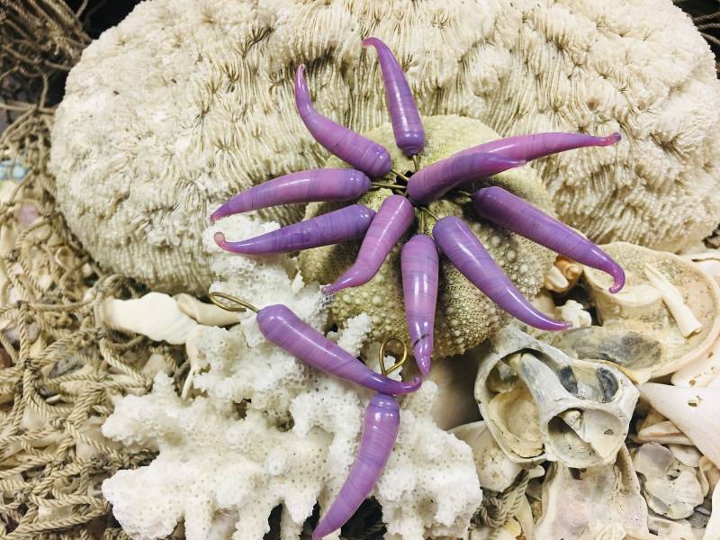 15 Stück Rosa Lila Glas Chili Charms Messing Draht Schmuck Machen von BuyAFairytale