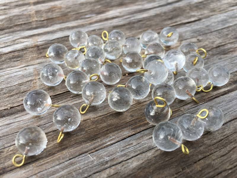 20 Stück Klare Glas Anhänger Mit Messing Draht. {C4-92#00828} von BuyAFairytale