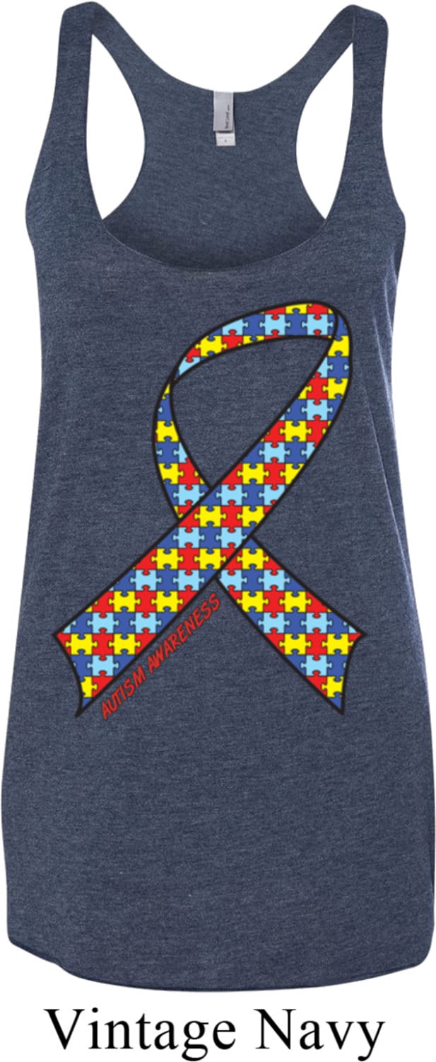 Autism Awareness Band Damen Tri Blend Racerback Tank Top 17975Hd2-Nl6733 von BuyCoolShirts