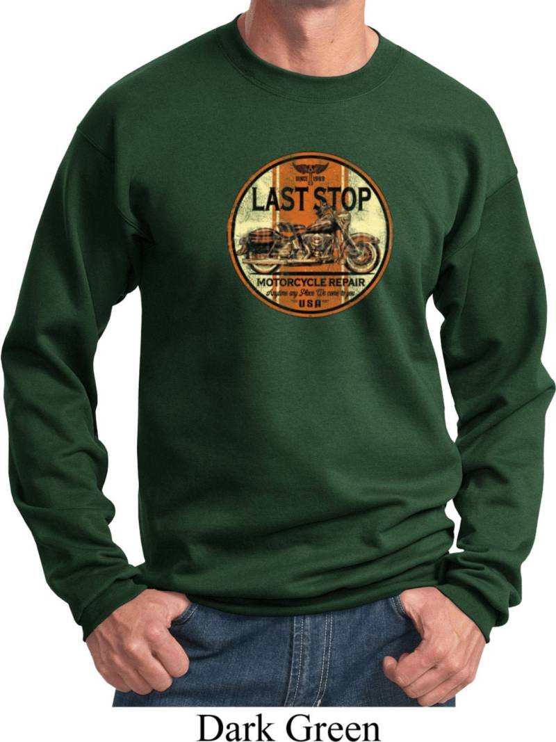 Biker Last Stop Sweatshirt A12103C-Pc90 Biker Last Stop Sweatshirt A12103C-Pc90 von BuyCoolShirts