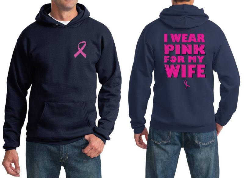 Brustkrebsbewusstsein Pink Ribbon Ich Trage Für Meine Frau Front & Back Print Hoody Fbwife-Pc90H Brustkrebsbewusstsein Pink Ribbon Ich Trage Für Meine Frau Front & Back Print Hoody Fbwife-Pc90H von BuyCoolShirts